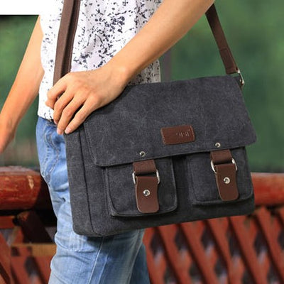 <Shipped within 24 hours> Messenger Bag for Men Large Capacity Casual Canvas Shoulder Bag