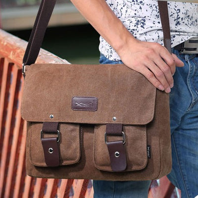 <Shipped within 24 hours> Messenger Bag for Men Large Capacity Casual Canvas Shoulder Bag