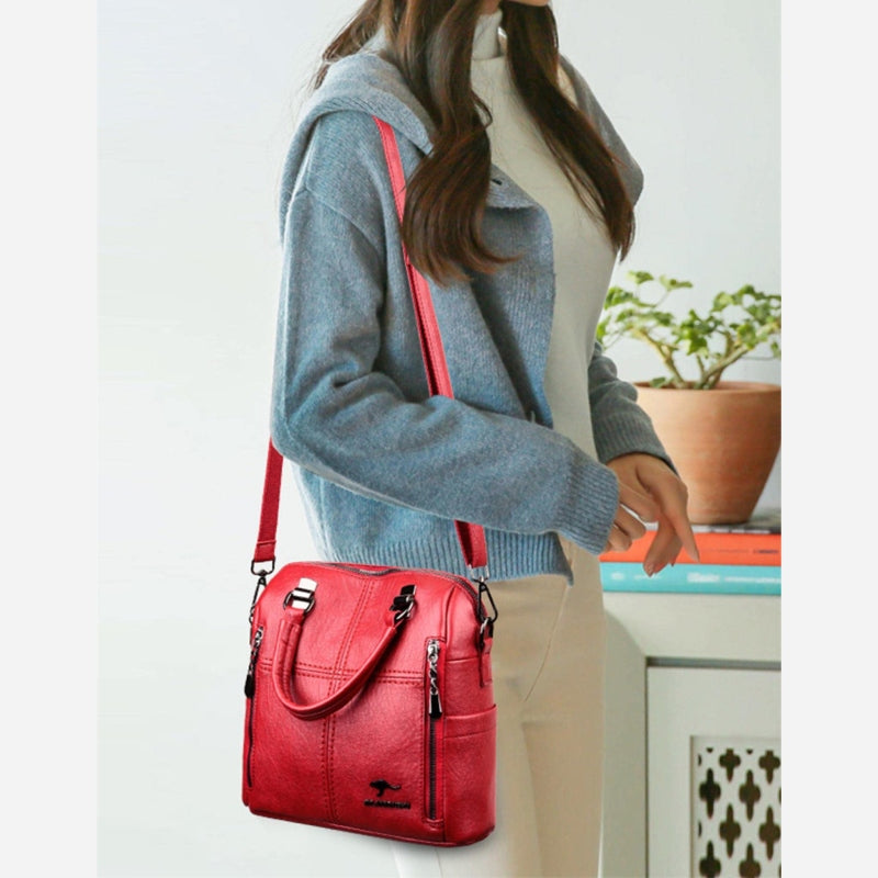 <Shipped within 24 hours> Large Capacity Elegant Crossbody Bag Convertible Backpack