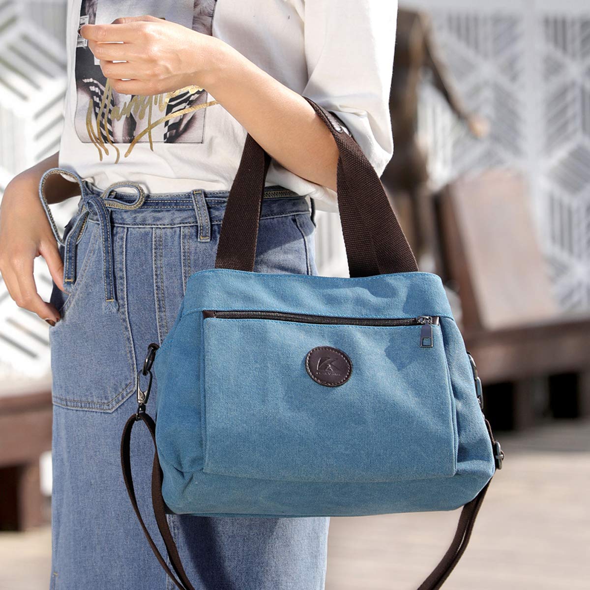 <Shipped within 24 hours> High Capacity Multi-Pocket Crossbody Handbag