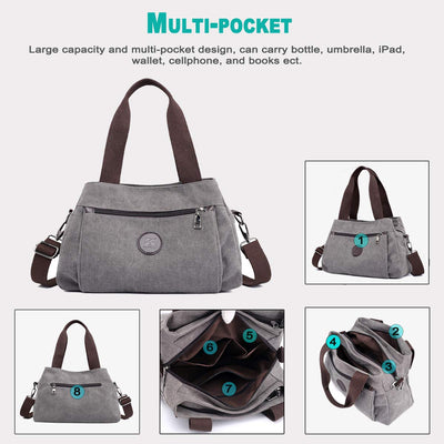 <Shipped within 24 hours> High Capacity Multi-Pocket Crossbody Handbag