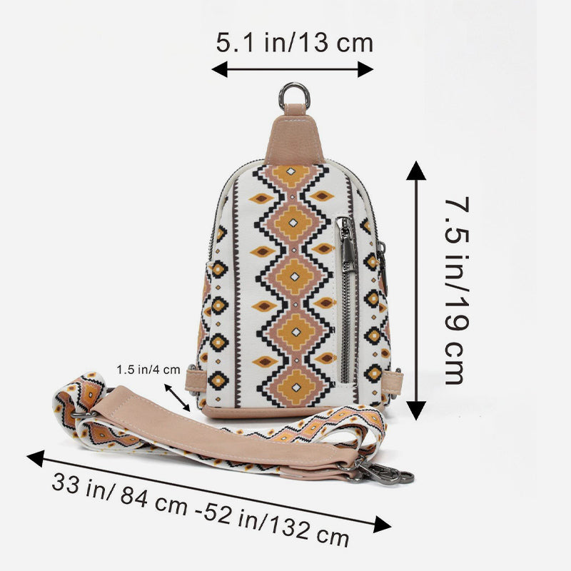 <Shipped within 24 hours> Bohemian Sling Bag Ethnic Style Crossbody Bag