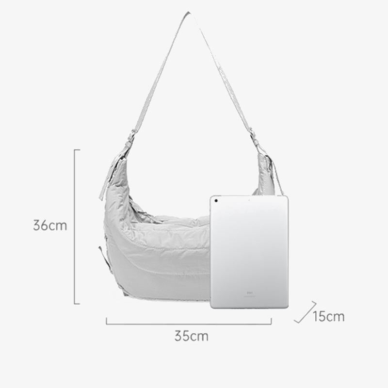 Minimalist Underarm Purse For Women Commuter Soft Oxford Shoulder Bag