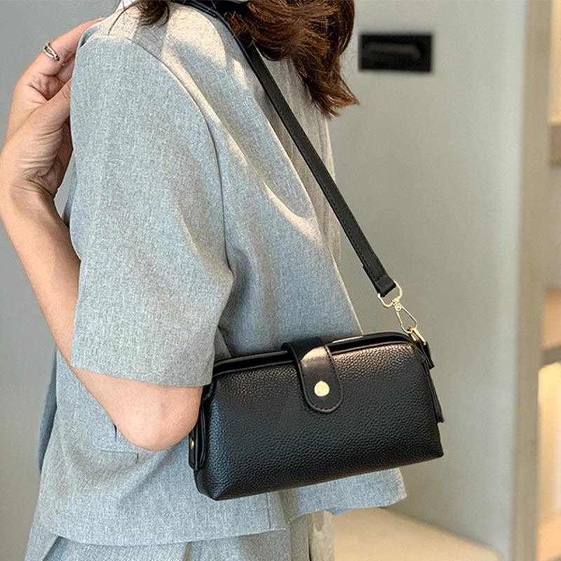 <Shipped within 24 hours> Genuine Leather Elegant Purse Shoulder Bag