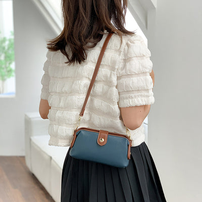 <Shipped within 24 hours> Genuine Leather Elegant Purse Shoulder Bag