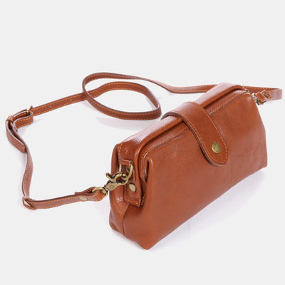 Retro Handmade Real Leather Phone Purse Handbags With Unique Opening