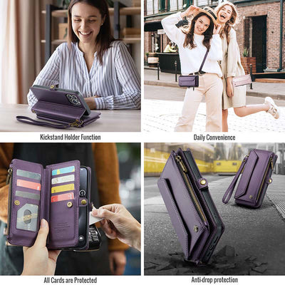 Cellphone Bag Wallet for iPhone RFID Blocking Crossbody Purses Clutch