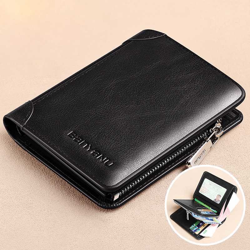 RFID Anti-Theft Leather Retro Wallet