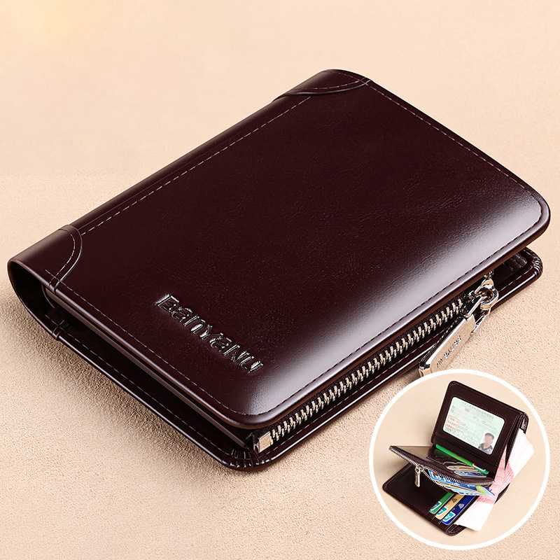 RFID Anti-Theft Leather Retro Wallet