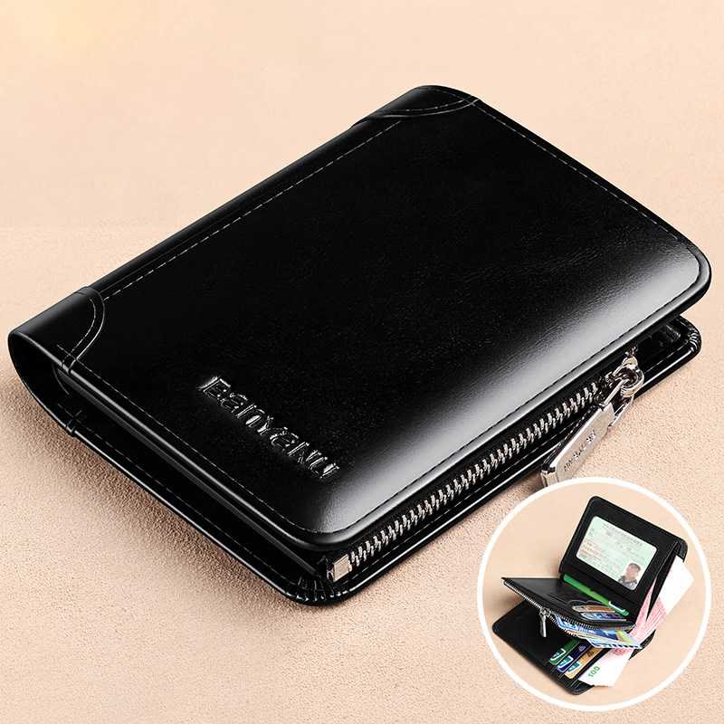 RFID Anti-Theft Leather Retro Wallet