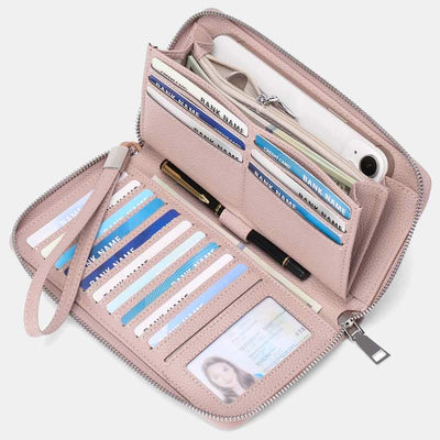 RFID Wallet for Women Large Capacity Card Slot Leather Purse