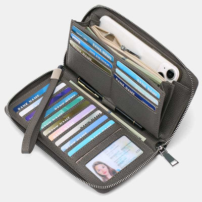 RFID Wallet for Women Large Capacity Card Slot Leather Purse