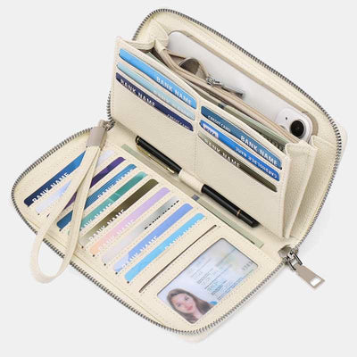 RFID Wallet for Women Large Capacity Card Slot Leather Purse