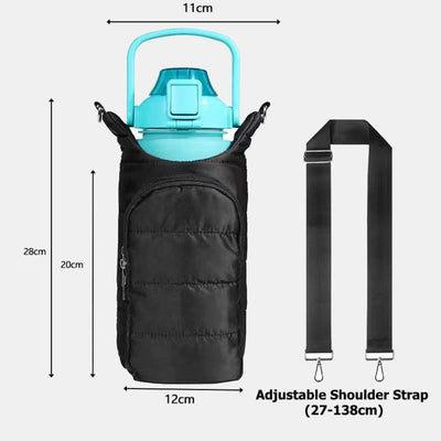 Down Bottle Cover For Winter Outdoor Portable Crossbody Cup Cover