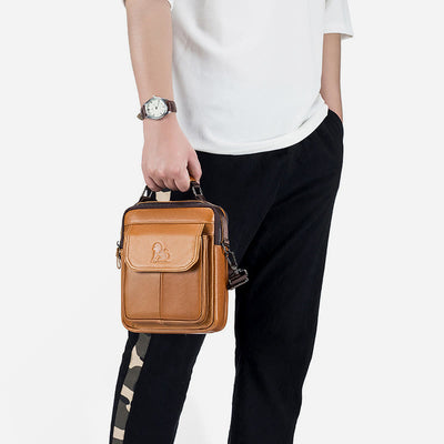 Large Capacity Genuine Leather Crossbody Bag