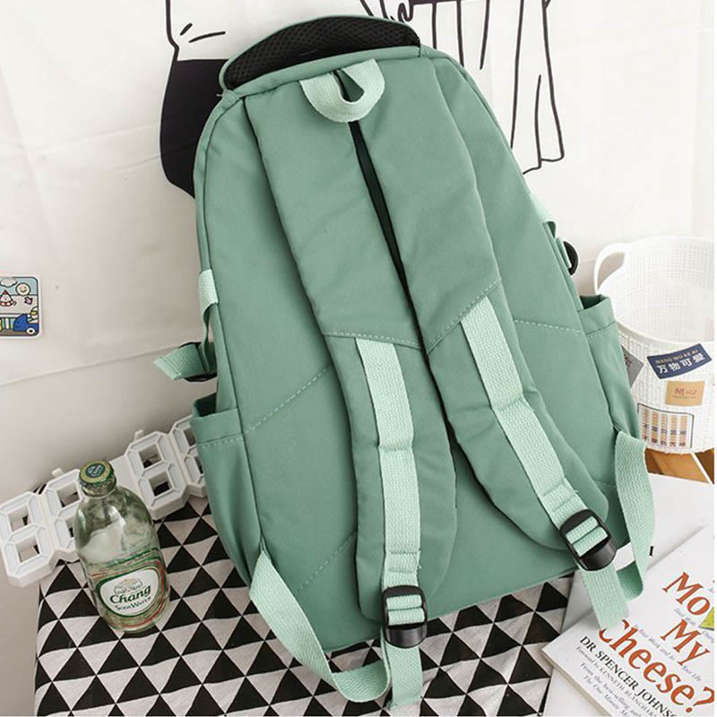 Lightweight Waterproof Solid Color Nylon Backpack Daypack Bookbag for Travel School