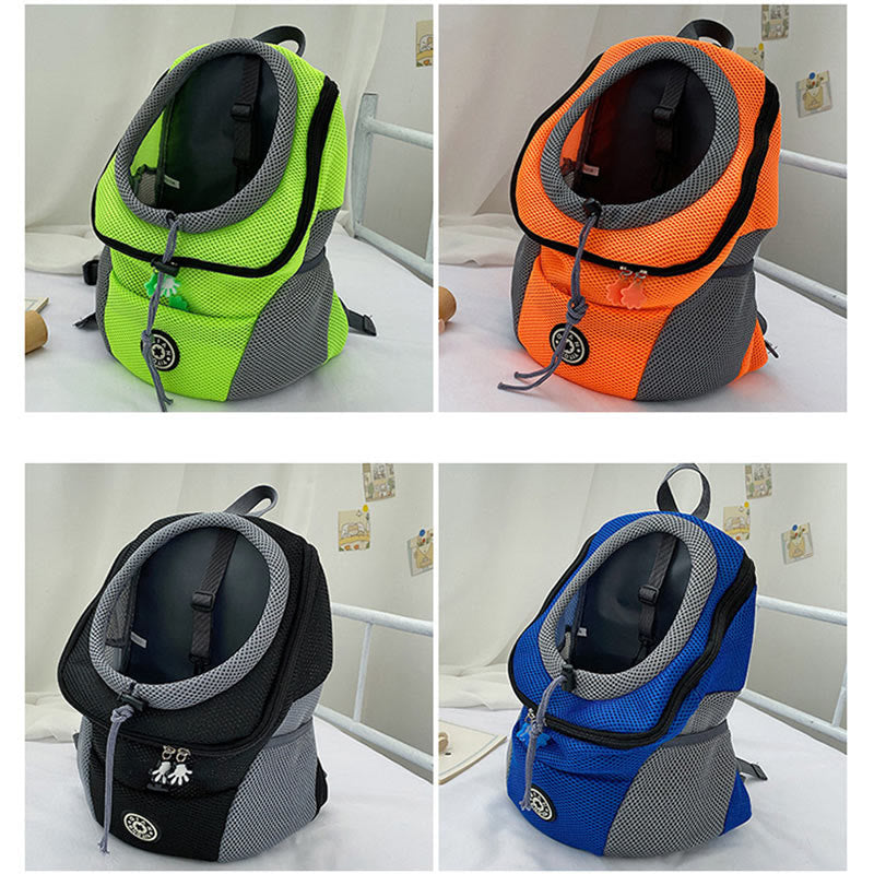 Pet Carrier Backpack Ventilated Mesh Back Pack with Safety Belt