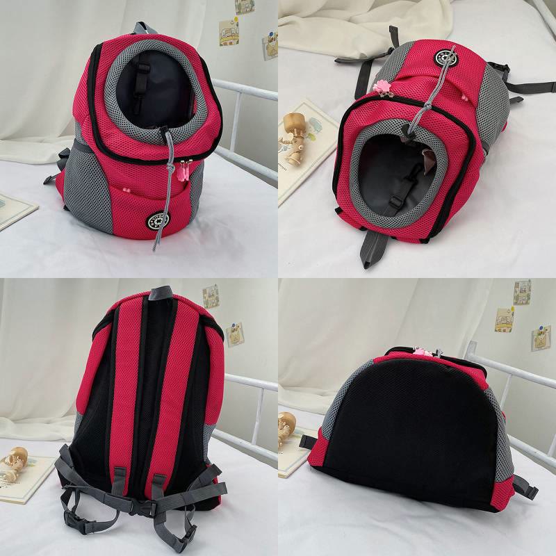 Pet Carrier Backpack Ventilated Mesh Back Pack with Safety Belt