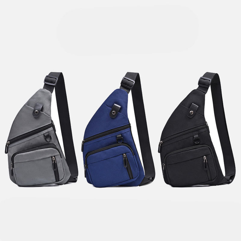 Anti-theft Multi-Pocket Sling Bag Lightweight Travel Underarm Bag