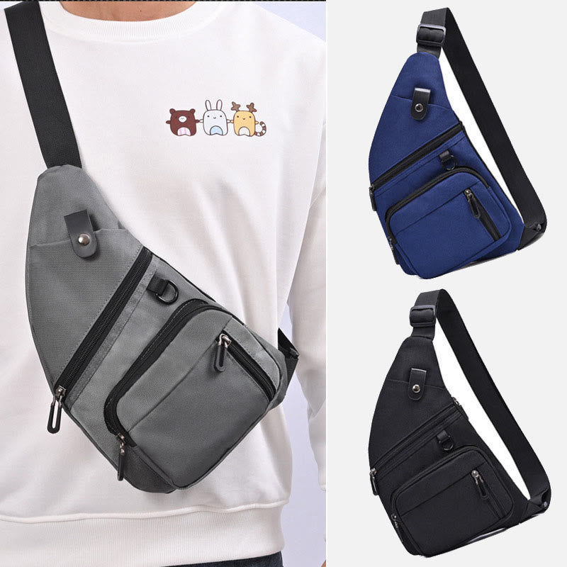 Anti-theft Multi-Pocket Sling Bag Lightweight Travel Underarm Bag