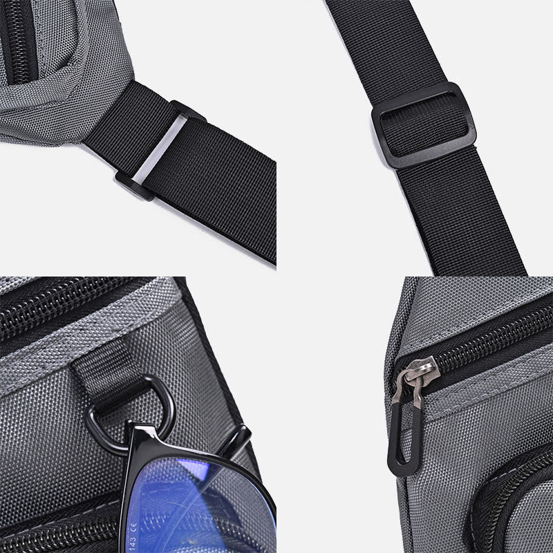 Anti-theft Multi-Pocket Sling Bag Lightweight Travel Underarm Bag