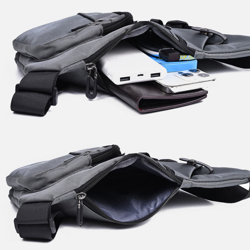 Anti-theft Multi-Pocket Sling Bag Lightweight Travel Underarm Bag