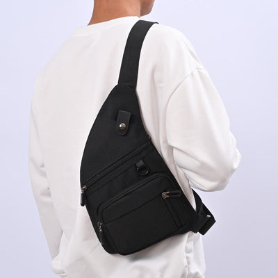 Anti-theft Multi-Pocket Sling Bag Lightweight Travel Underarm Bag