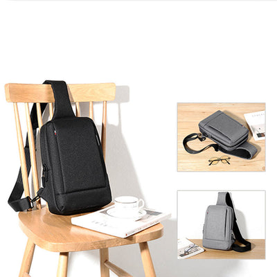 Travel Business One-Shoulder Backpack Sling Bag with USB Charging Port