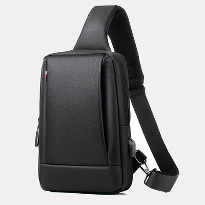 Travel Business One-Shoulder Backpack Sling Bag with USB Charging Port