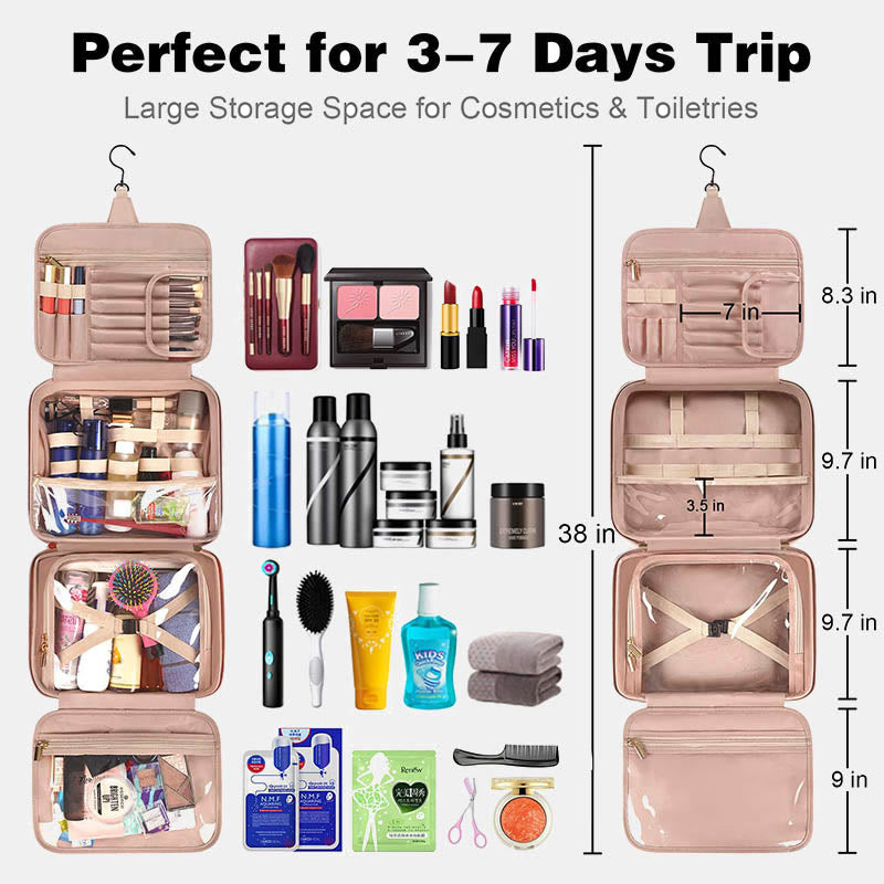 Portable Toiletry Bag Makeup Costmetic Organizer with Dry Wet Depart Pocket