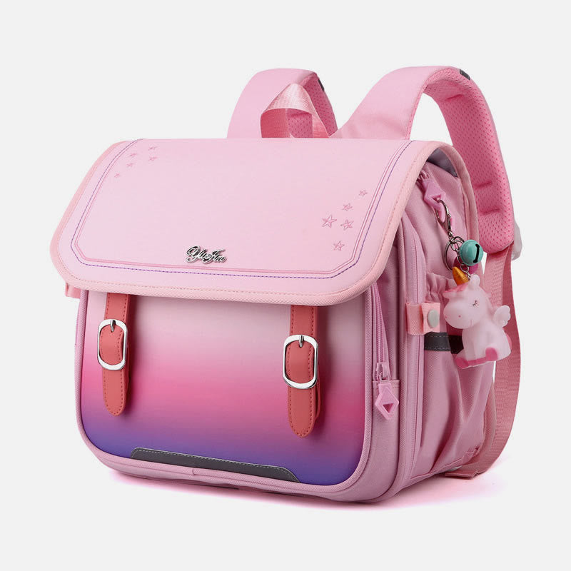 Gradient Color Kids Backpack Elementary School Bag for Girls Boys