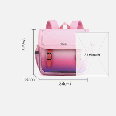 Gradient Color Kids Backpack Elementary School Bag for Girls Boys