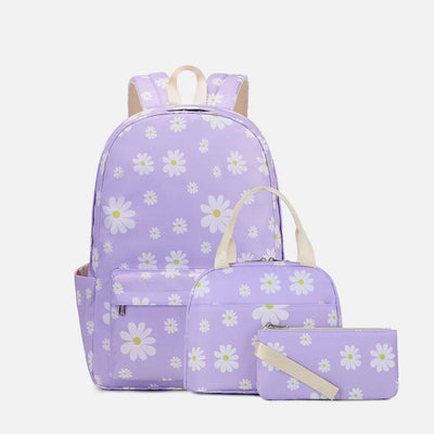 3Pcs Tie-Dye School Bag Set Backpack Lunch Bag Pencil Case