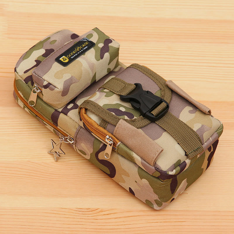 Tactical Large Capacity Pen Pouch Camo Zip Pen Organizer