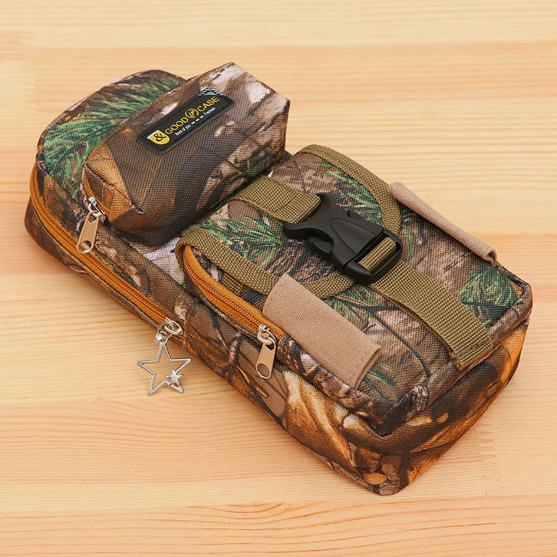 Tactical Large Capacity Pen Pouch Camo Zip Pen Organizer