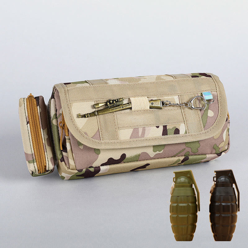 Tactical Large Capacity Pen Pouch Camo Zip Pen Organizer