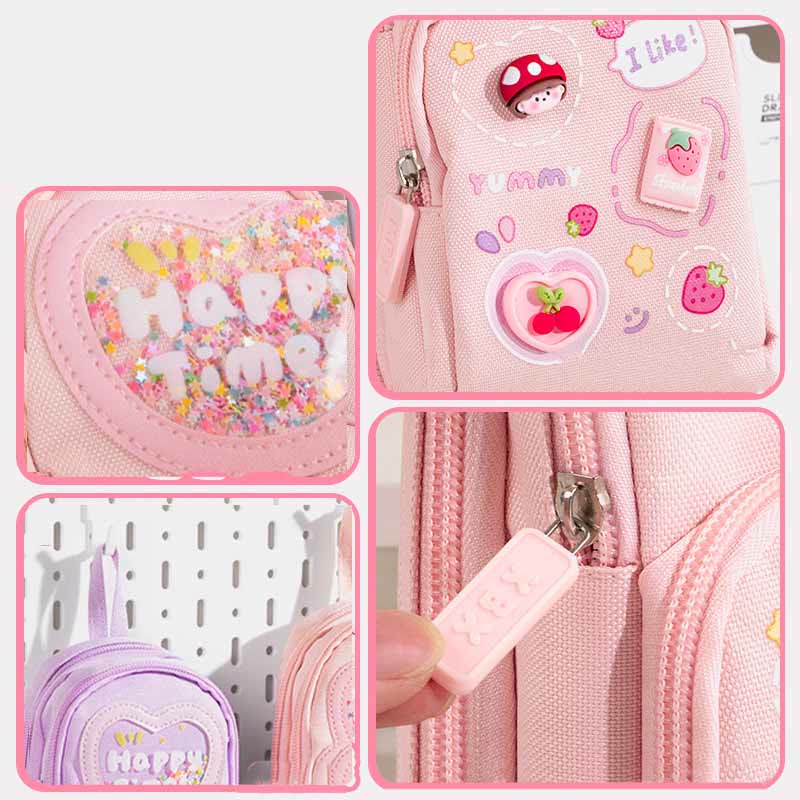 Cute Mini Backpack Pen Pouch Stationery Storage for Girls Teens