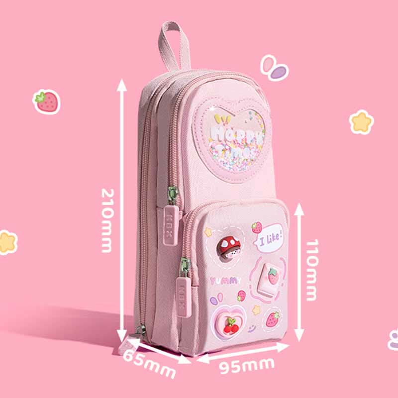 Cute Mini Backpack Pen Pouch Stationery Storage for Girls Teens