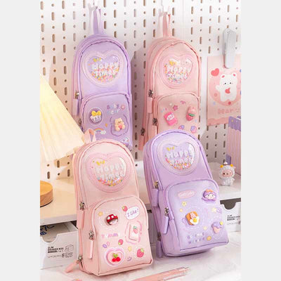 Cute Mini Backpack Pen Pouch Stationery Storage for Girls Teens