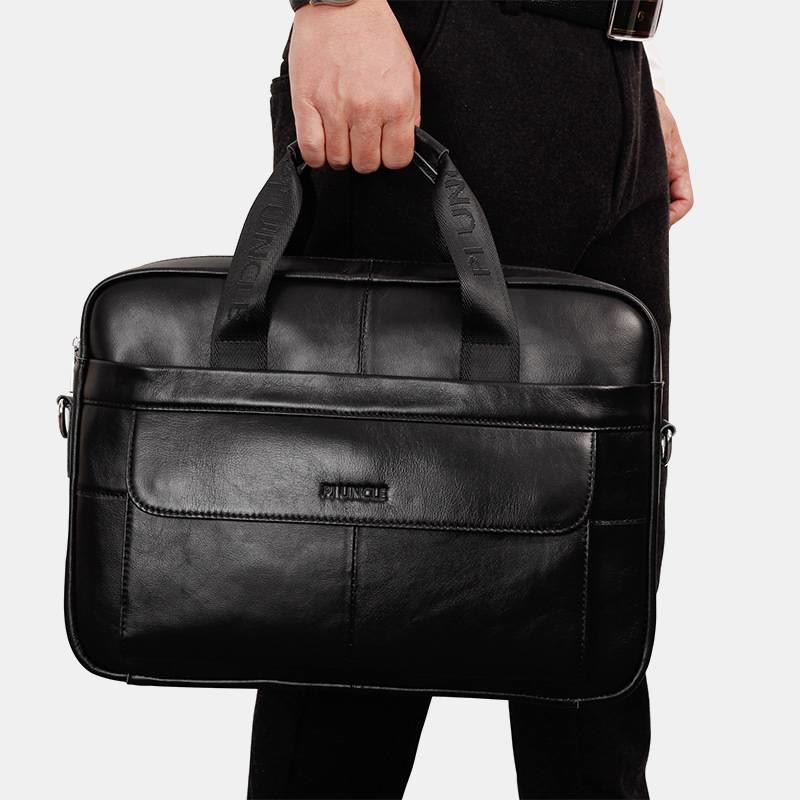 Genuine Leather Vintage Business Messenger Bag