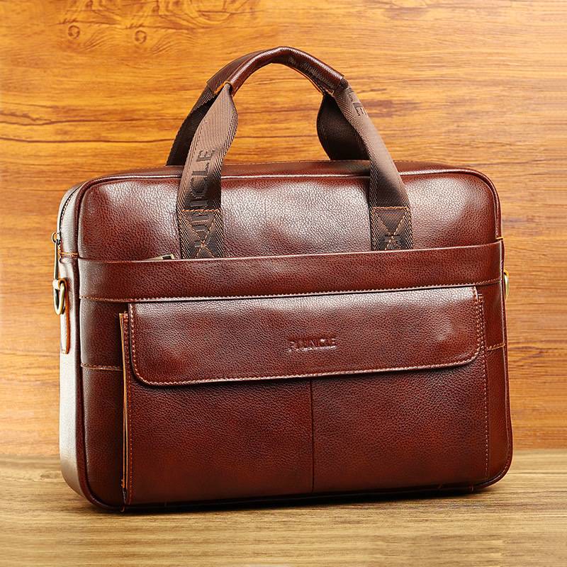 Genuine Leather Vintage Business Messenger Bag