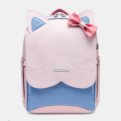 Waterproof Lightweight Kitty Backpack for Student Kids Primary School Bags