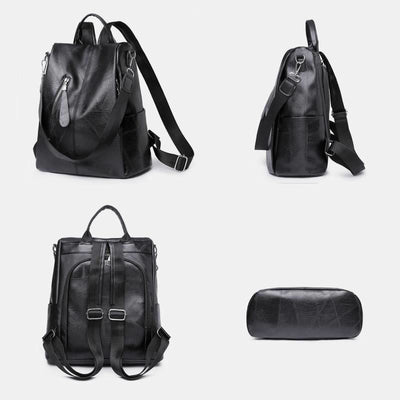 Women Leather Backpack Purse Convertible Shoulder Bag Anti Theft Travel Daypack