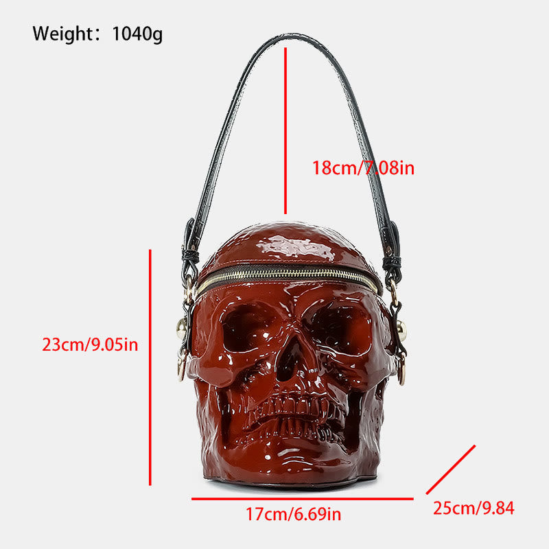 Halloween Purse Skeleton Skull Goth Top Handle Purse Crossbody Bag