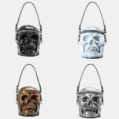 Halloween Purse Skeleton Skull Goth Top Handle Purse Crossbody Bag