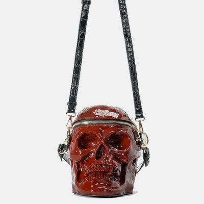 Halloween Purse Skeleton Skull Goth Top Handle Purse Crossbody Bag