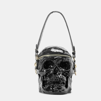 Halloween Purse Skeleton Skull Goth Top Handle Purse Crossbody Bag