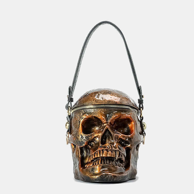 Halloween Purse Skeleton Skull Goth Top Handle Purse Crossbody Bag