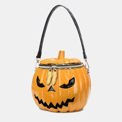 Novelty Pumpkin Shaped Handbag Crossbody Bag Halloween Pumpkin Purse