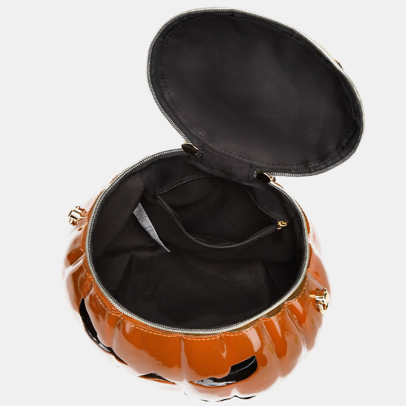 Novelty Pumpkin Shaped Handbag Crossbody Bag Halloween Pumpkin Purse